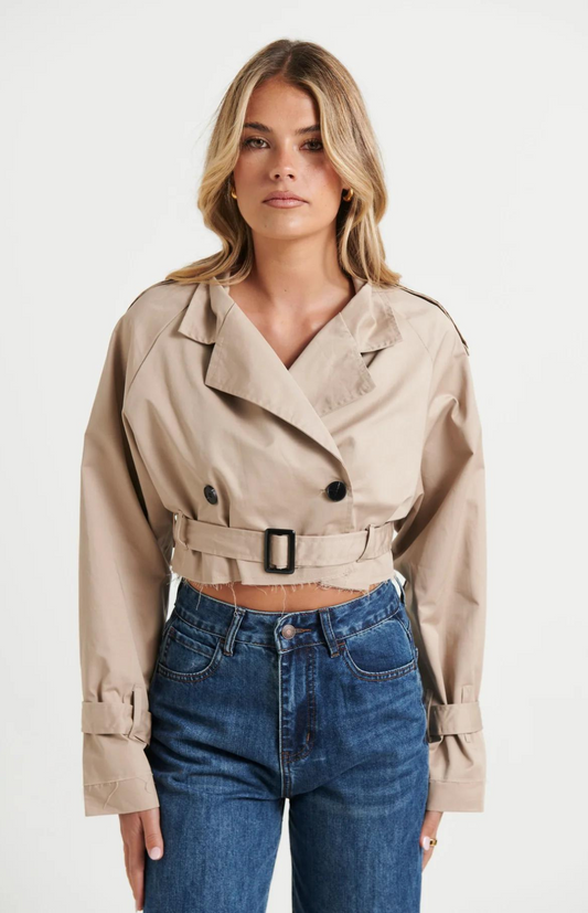 Polly Cropped Trench Jacket